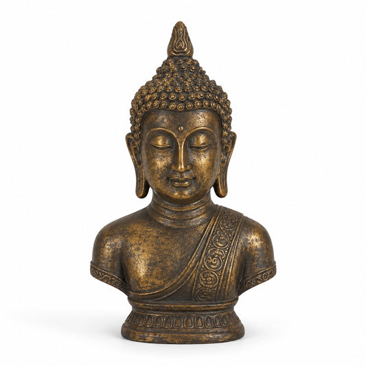 Bronze-Effect Buddha Bust