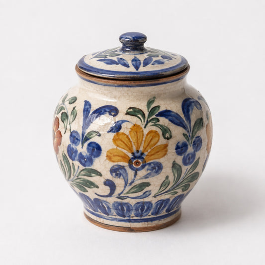 Small Hand-Painted Ceramic Jar