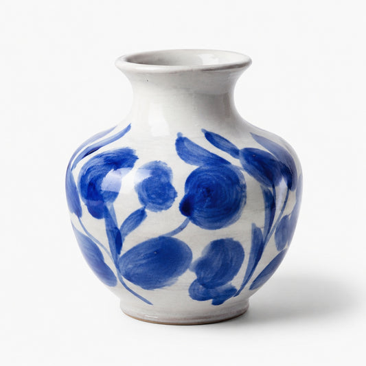 Blue & White Vintage Ceramic Vase