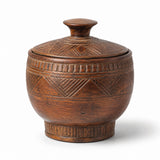 Ethnographic Lidded Wooden Vessel